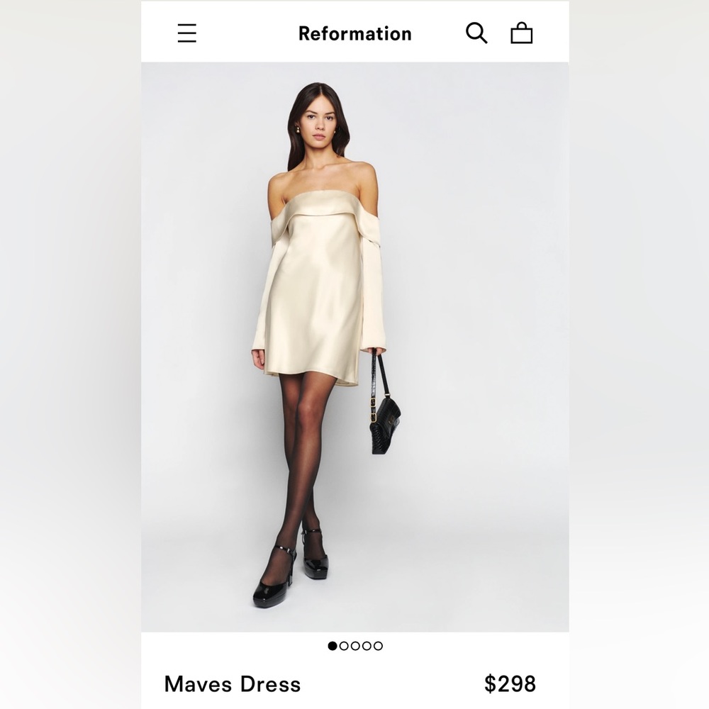 Reformation Mave Dress in Champagne (WORN ONCE)